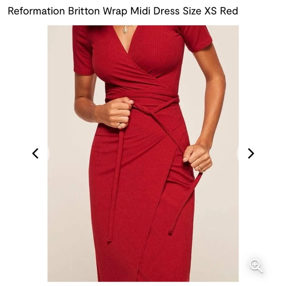Reformation wrap dress mid length - Picture 2 of 6